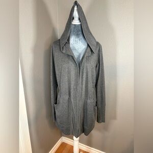 Tek Gear On The Go Hooded Wrap Jacket Gray Size L
